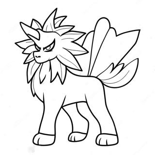 Majestic Solgaleo In Space Coloring Page 72913-58423