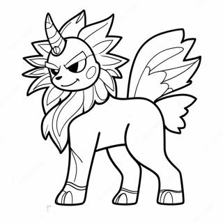 Majestic Solgaleo In Space Coloring Page 72913-58424