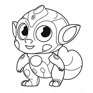 Cute Protogen With Big Eyes Coloring Page 72953-58449