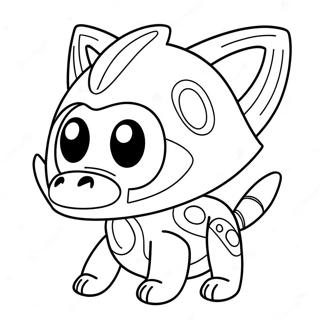 Cute Protogen With Big Eyes Coloring Page 72953-58451