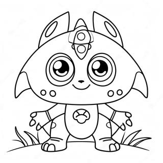 Cute Protogen With Big Eyes Coloring Page 72953-58452