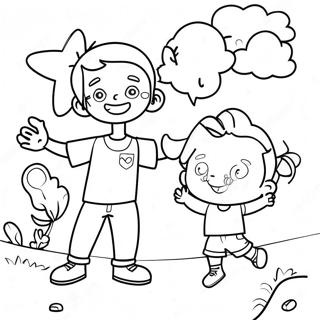 Cousin Fun Day Coloring Page 72962-58467