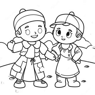 Adventurous Cousins Coloring Page 72963-58454