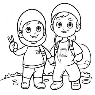 Adventurous Cousins Coloring Page 72963-58456