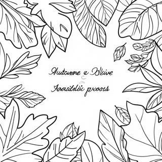 Autumn Leaves And Bible Verses Coloring Page 7297-6026