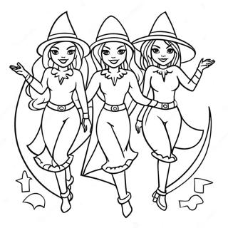 Charmed Witches In Action Coloring Page 72993-58481