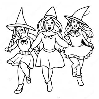 Charmed Witches In Action Coloring Page 72993-58482