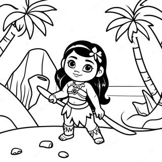 Moana And Maui Adventure Coloring Page 72-60