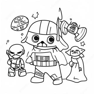 Happy Birthday Star Wars Coloring Page 73002-58494