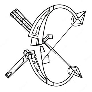 Minecraft Bow And Arrow Coloring Page 73012-58490