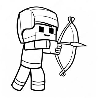 Minecraft Archer In Action Coloring Page 73013-58497