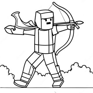 Minecraft Archer In Action Coloring Page 73013-58499