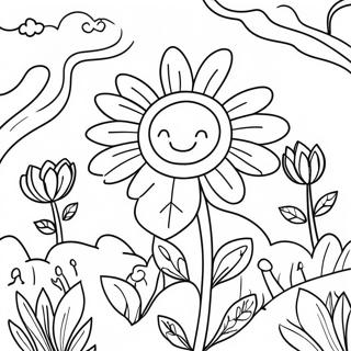 Beautiful Flower Garden Coloring Page 73023-58505