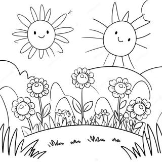 Beautiful Flower Garden Coloring Page 73023-58506