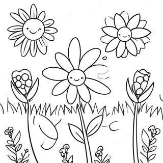 Beautiful Flower Garden Coloring Page 73023-58507