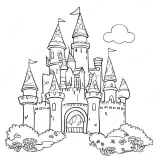 Dot To Dot Fantasy Castle Coloring Page 73033-58519