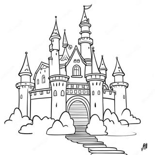 Dot To Dot Fantasy Castle Coloring Page 73033-58520