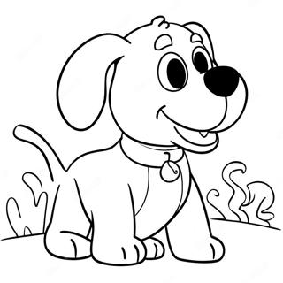 Clifford The Big Red Dog Playing Fetch Coloring Page 73053-58527