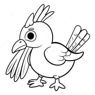 Cute Farfetch D With Leek Coloring Page 73063-58546