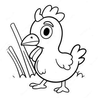 Cute Farfetch D With Leek Coloring Page 73063-58547