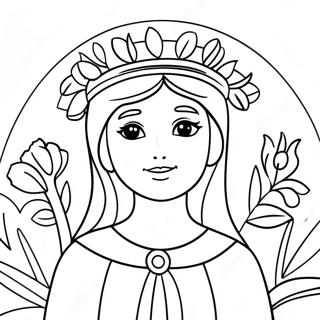 May Crowning Coloring Pages