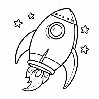 Rocket In The Colorful Sky Coloring Page 7307-6030