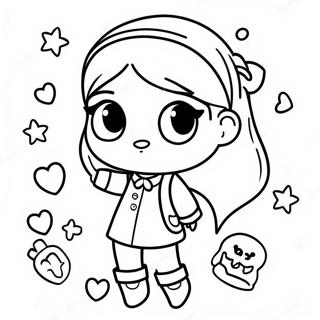 Cute Bad Girl Gacha Life Coloring Page 73082-58550