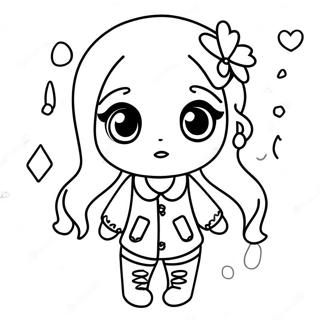 Cute Bad Girl Gacha Life Coloring Page 73082-58551