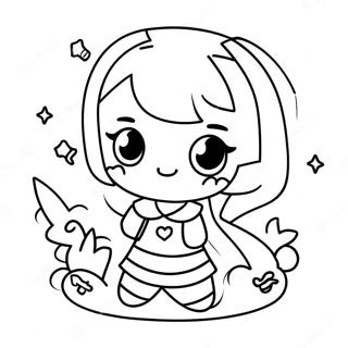 Cute Bad Girl Gacha Life Coloring Page 73082-58552