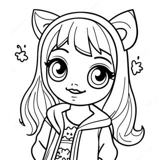 Sassy Bad Girl Gacha Life Coloring Page 73083-58556