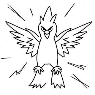 Zapdos With Lightning Bolts Coloring Page 73093-58563