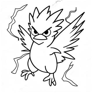 Zapdos With Lightning Bolts Coloring Page 73093-58564