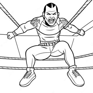 Jeff Hardy Jumping Off The Ropes Coloring Page 73103-58569