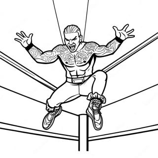 Jeff Hardy Jumping Off The Ropes Coloring Page 73103-58570