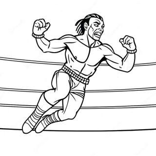 Jeff Hardy Jumping Off The Ropes Coloring Page 73103-58572