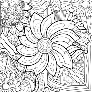 Colorful Pin Wheel Patterns Coloring Page 73132-58587