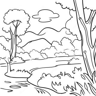 Renoir Landscape Painting Coloring Page 73143-58601