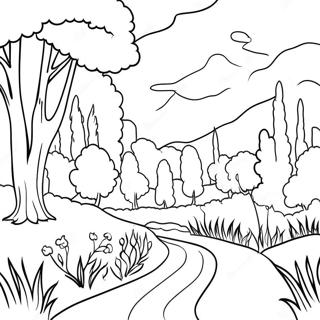 Renoir Landscape Painting Coloring Page 73143-58602