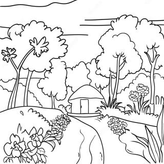 Renoir Landscape Painting Coloring Page 73143-58604