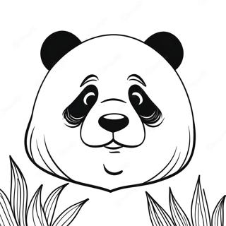 Panda Face Coloring Pages