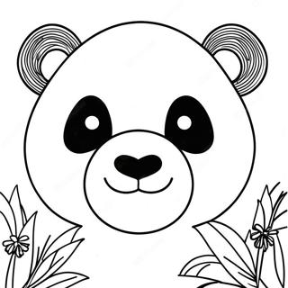 Cute Panda Face Coloring Page 73153-58609