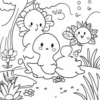 Colorful Garden Of Banban Characters Coloring Page 73163-58625