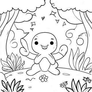 Colorful Garden Of Banban Characters Coloring Page 73163-58628