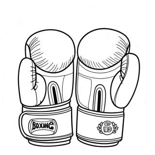 Boxing Gloves Coloring Page 7316-5942