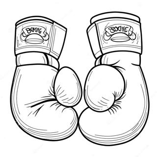 Boxing Gloves Coloring Page 7316-6033