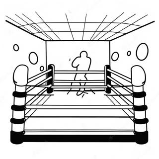 Boxing Ring Action Coloring Page 7317-5953