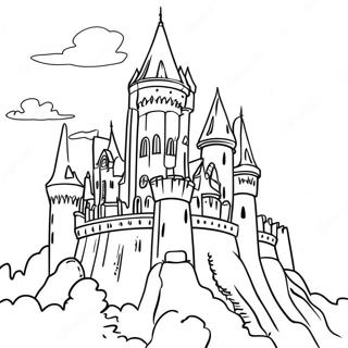 Majestic Castle Tower Coloring Page 73193-58639