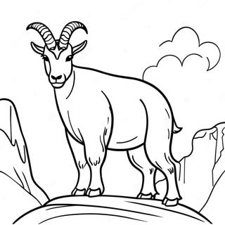 Majestic Mountain Goat Coloring Page 73203-58645