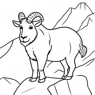 Majestic Mountain Goat Coloring Page 73203-58646