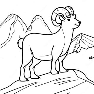 Majestic Mountain Goat Coloring Page 73203-58648